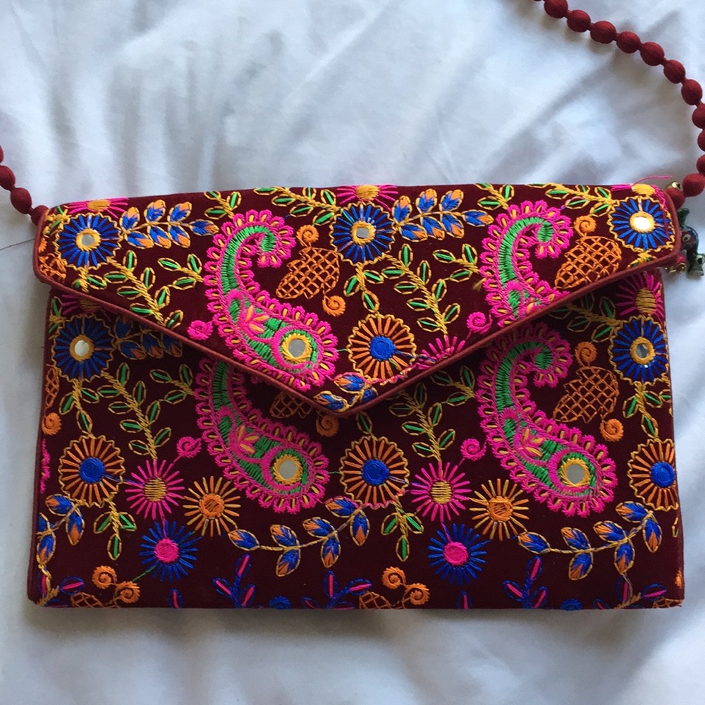 Colorful Embroidered Clutch/Purse